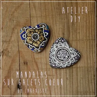 Ateliers DIY Créatifs EVJF/Anniv - 73 - Atelier DIY mandalas sur galet