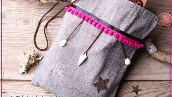Atelier DIY Sac de Plage, pompons et coquillages