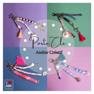 Bijou déco : accroche sac et son bar à perles