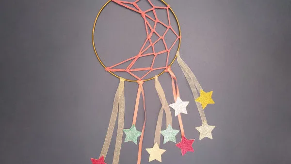 Attrape rêve Croissant de lune et étoiles